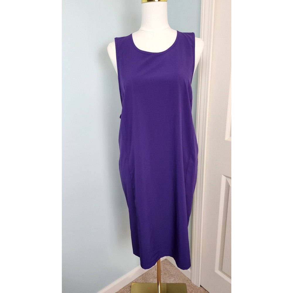 Ideology Sleeveless Midi Dress Women XXL Purple Casual
